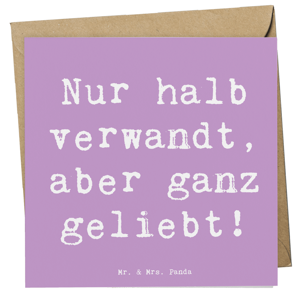 Deluxe Karte Spruch Halbbruder Liebe Karte, Grußkarte, Klappkarte, Einladungskarte, Glückwunschkarte, Hochzeitskarte, Geburtstagskarte, Hochwertige Grußkarte, Hochwertige Klappkarte, Familie, Vatertag, Muttertag, Bruder, Schwester, Mama, Papa, Oma, Opa