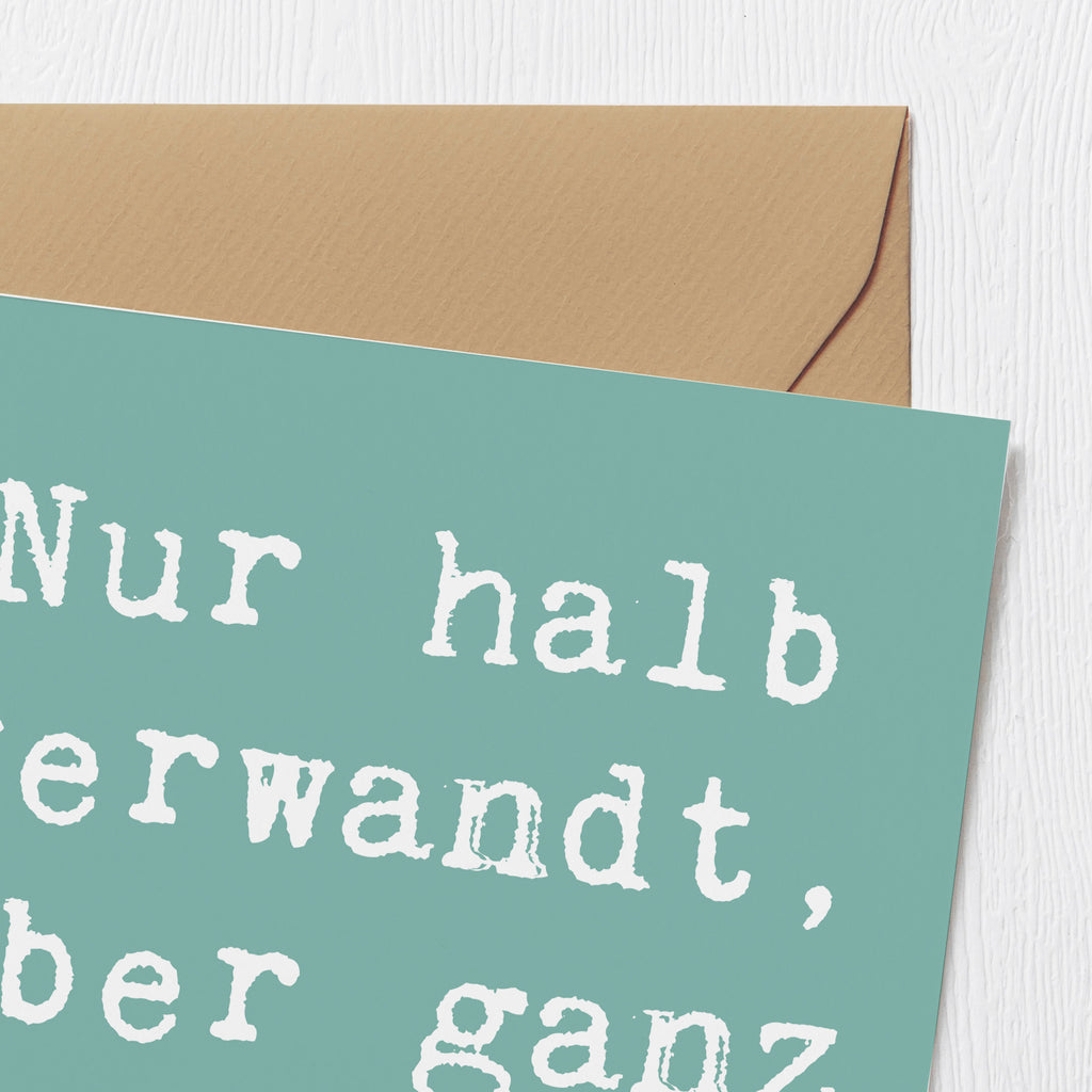 Deluxe Karte Spruch Halbbruder Liebe Karte, Grußkarte, Klappkarte, Einladungskarte, Glückwunschkarte, Hochzeitskarte, Geburtstagskarte, Hochwertige Grußkarte, Hochwertige Klappkarte, Familie, Vatertag, Muttertag, Bruder, Schwester, Mama, Papa, Oma, Opa