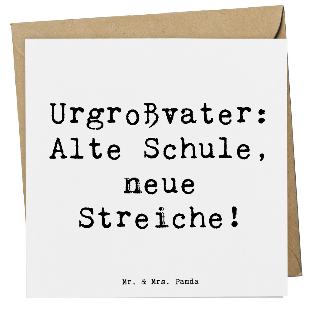 Deluxe Karte Spruch Urgroßvater Späße Karte, Grußkarte, Klappkarte, Einladungskarte, Glückwunschkarte, Hochzeitskarte, Geburtstagskarte, Hochwertige Grußkarte, Hochwertige Klappkarte, Familie, Vatertag, Muttertag, Bruder, Schwester, Mama, Papa, Oma, Opa