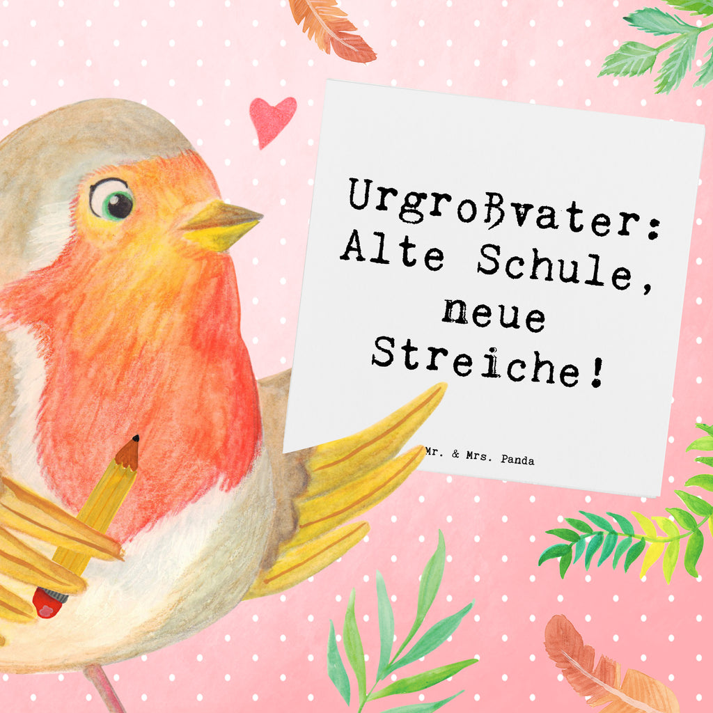 Deluxe Karte Spruch Urgroßvater Späße Karte, Grußkarte, Klappkarte, Einladungskarte, Glückwunschkarte, Hochzeitskarte, Geburtstagskarte, Hochwertige Grußkarte, Hochwertige Klappkarte, Familie, Vatertag, Muttertag, Bruder, Schwester, Mama, Papa, Oma, Opa