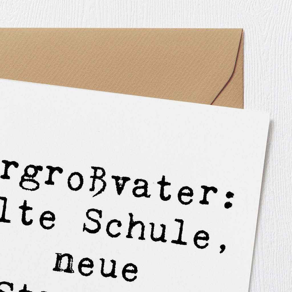 Deluxe Karte Spruch Urgroßvater Späße Karte, Grußkarte, Klappkarte, Einladungskarte, Glückwunschkarte, Hochzeitskarte, Geburtstagskarte, Hochwertige Grußkarte, Hochwertige Klappkarte, Familie, Vatertag, Muttertag, Bruder, Schwester, Mama, Papa, Oma, Opa