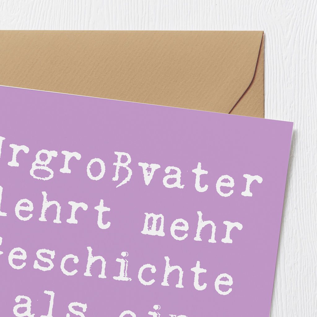 Deluxe Karte Spruch Urgroßvater Geschichten Karte, Grußkarte, Klappkarte, Einladungskarte, Glückwunschkarte, Hochzeitskarte, Geburtstagskarte, Hochwertige Grußkarte, Hochwertige Klappkarte, Familie, Vatertag, Muttertag, Bruder, Schwester, Mama, Papa, Oma, Opa