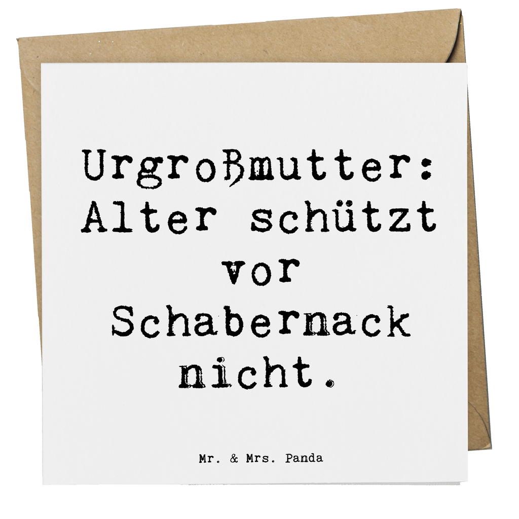 Deluxe Karte Spruch Urgroßmutter Schabernack Karte, Grußkarte, Klappkarte, Einladungskarte, Glückwunschkarte, Hochzeitskarte, Geburtstagskarte, Hochwertige Grußkarte, Hochwertige Klappkarte, Familie, Vatertag, Muttertag, Bruder, Schwester, Mama, Papa, Oma, Opa