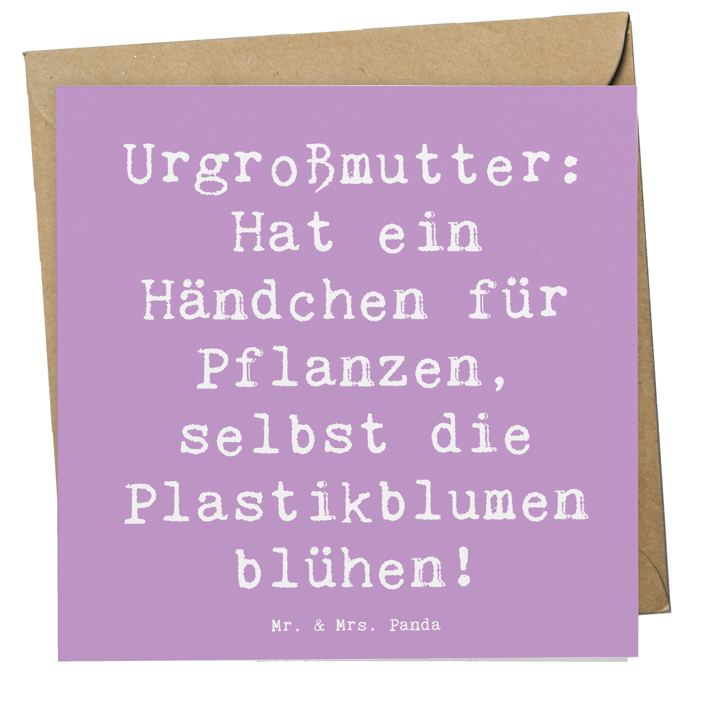 Deluxe Karte Spruch Urgroßmutter Wundergrün Karte, Grußkarte, Klappkarte, Einladungskarte, Glückwunschkarte, Hochzeitskarte, Geburtstagskarte, Hochwertige Grußkarte, Hochwertige Klappkarte, Familie, Vatertag, Muttertag, Bruder, Schwester, Mama, Papa, Oma, Opa