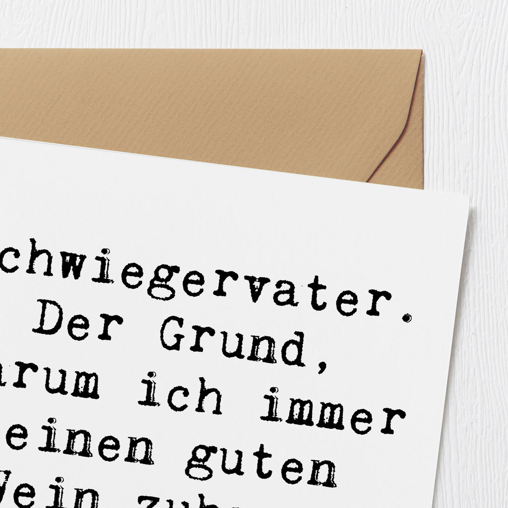 Deluxe Karte Spruch Schwiegervater Weinliebhaber Karte, Grußkarte, Klappkarte, Einladungskarte, Glückwunschkarte, Hochzeitskarte, Geburtstagskarte, Hochwertige Grußkarte, Hochwertige Klappkarte, Familie, Vatertag, Muttertag, Bruder, Schwester, Mama, Papa, Oma, Opa