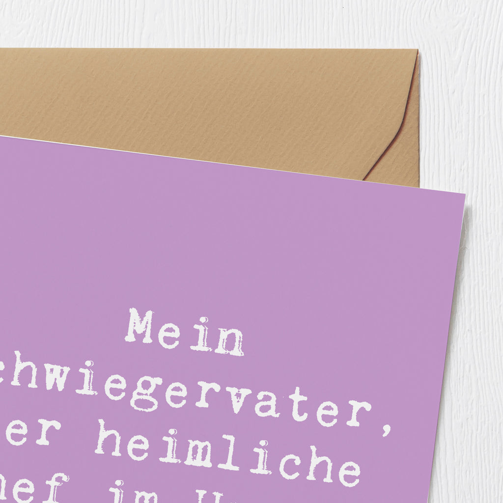 Deluxe Karte Spruch Schwiegervater Chef Karte, Grußkarte, Klappkarte, Einladungskarte, Glückwunschkarte, Hochzeitskarte, Geburtstagskarte, Hochwertige Grußkarte, Hochwertige Klappkarte, Familie, Vatertag, Muttertag, Bruder, Schwester, Mama, Papa, Oma, Opa