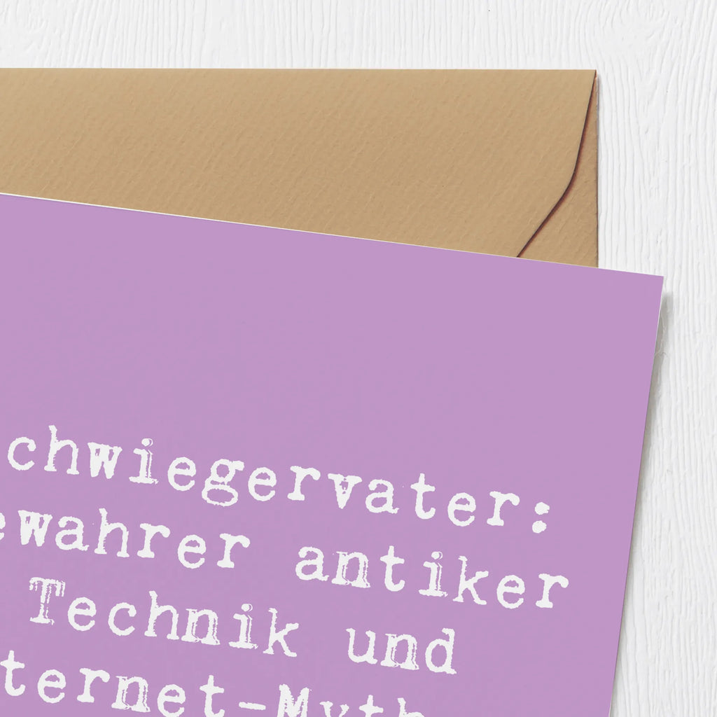 Deluxe Karte Spruch Schwiegervater Geschichten Karte, Grußkarte, Klappkarte, Einladungskarte, Glückwunschkarte, Hochzeitskarte, Geburtstagskarte, Hochwertige Grußkarte, Hochwertige Klappkarte, Familie, Vatertag, Muttertag, Bruder, Schwester, Mama, Papa, Oma, Opa