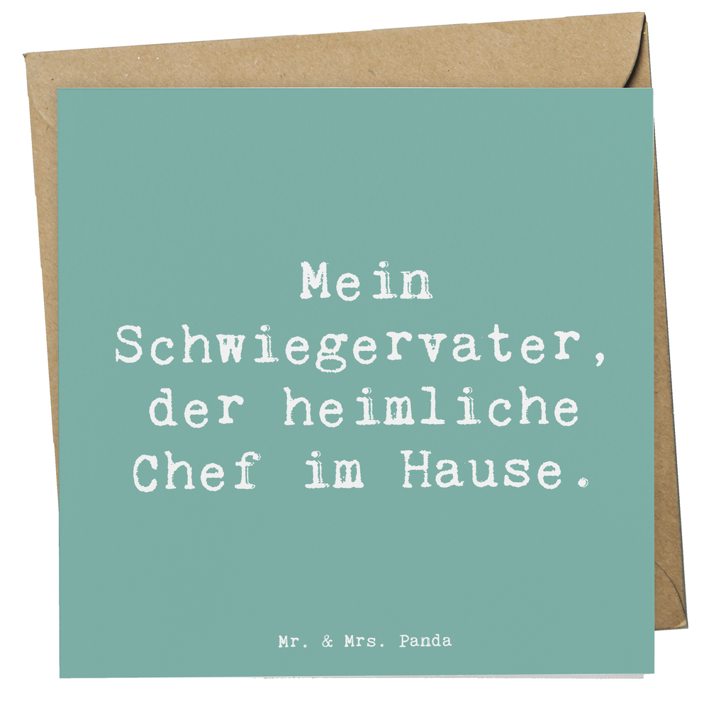 Deluxe Karte Spruch Schwiegervater Chef Karte, Grußkarte, Klappkarte, Einladungskarte, Glückwunschkarte, Hochzeitskarte, Geburtstagskarte, Hochwertige Grußkarte, Hochwertige Klappkarte, Familie, Vatertag, Muttertag, Bruder, Schwester, Mama, Papa, Oma, Opa