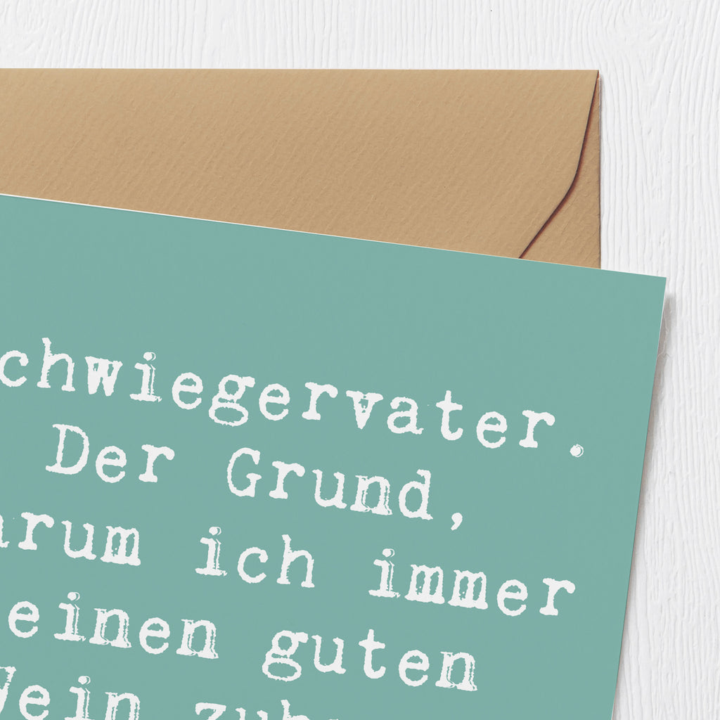 Deluxe Karte Spruch Schwiegervater Weinliebhaber Karte, Grußkarte, Klappkarte, Einladungskarte, Glückwunschkarte, Hochzeitskarte, Geburtstagskarte, Hochwertige Grußkarte, Hochwertige Klappkarte, Familie, Vatertag, Muttertag, Bruder, Schwester, Mama, Papa, Oma, Opa