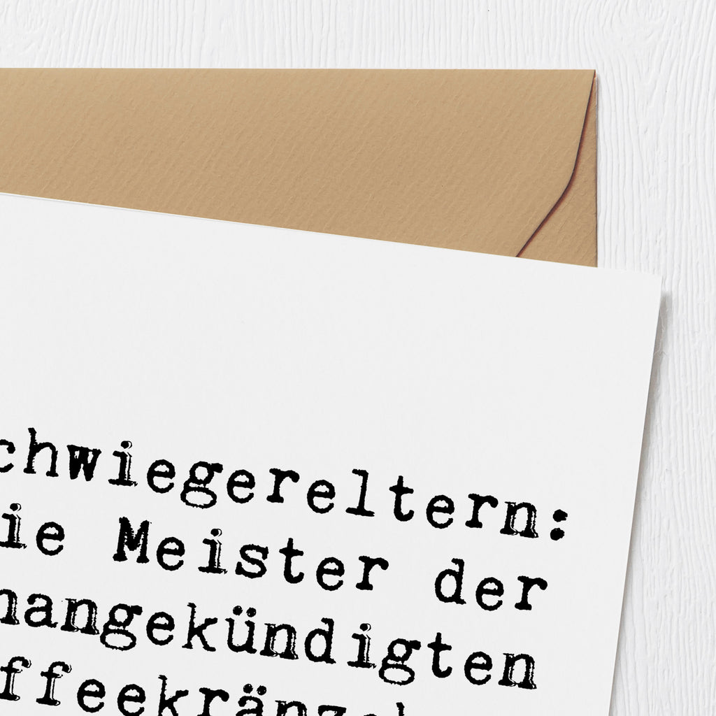 Deluxe Karte Spruch Schwiegereltern Meister Karte, Grußkarte, Klappkarte, Einladungskarte, Glückwunschkarte, Hochzeitskarte, Geburtstagskarte, Hochwertige Grußkarte, Hochwertige Klappkarte, Familie, Vatertag, Muttertag, Bruder, Schwester, Mama, Papa, Oma, Opa