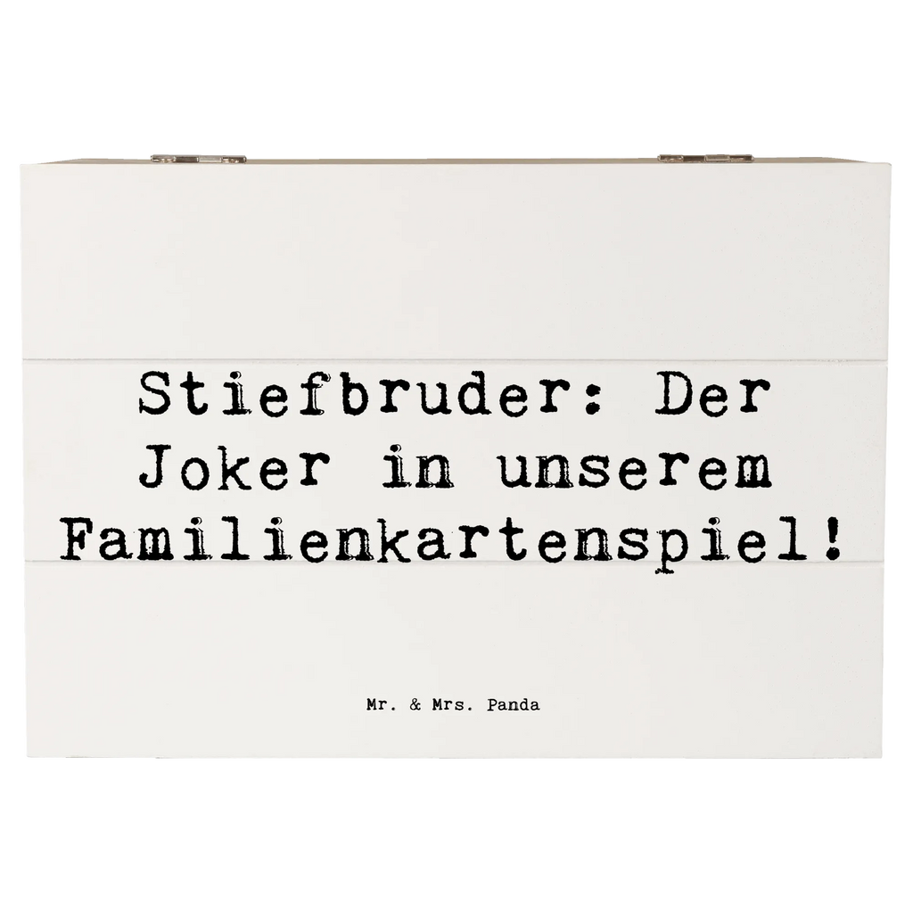 Holzkiste Spruch Stiefbruder: Der Joker in unserem Familienkartenspiel! Holzkiste, Kiste, Schatzkiste, Truhe, Schatulle, XXL, Erinnerungsbox, Erinnerungskiste, Dekokiste, Aufbewahrungsbox, Geschenkbox, Geschenkdose, Familie, Vatertag, Muttertag, Bruder, Schwester, Mama, Papa, Oma, Opa