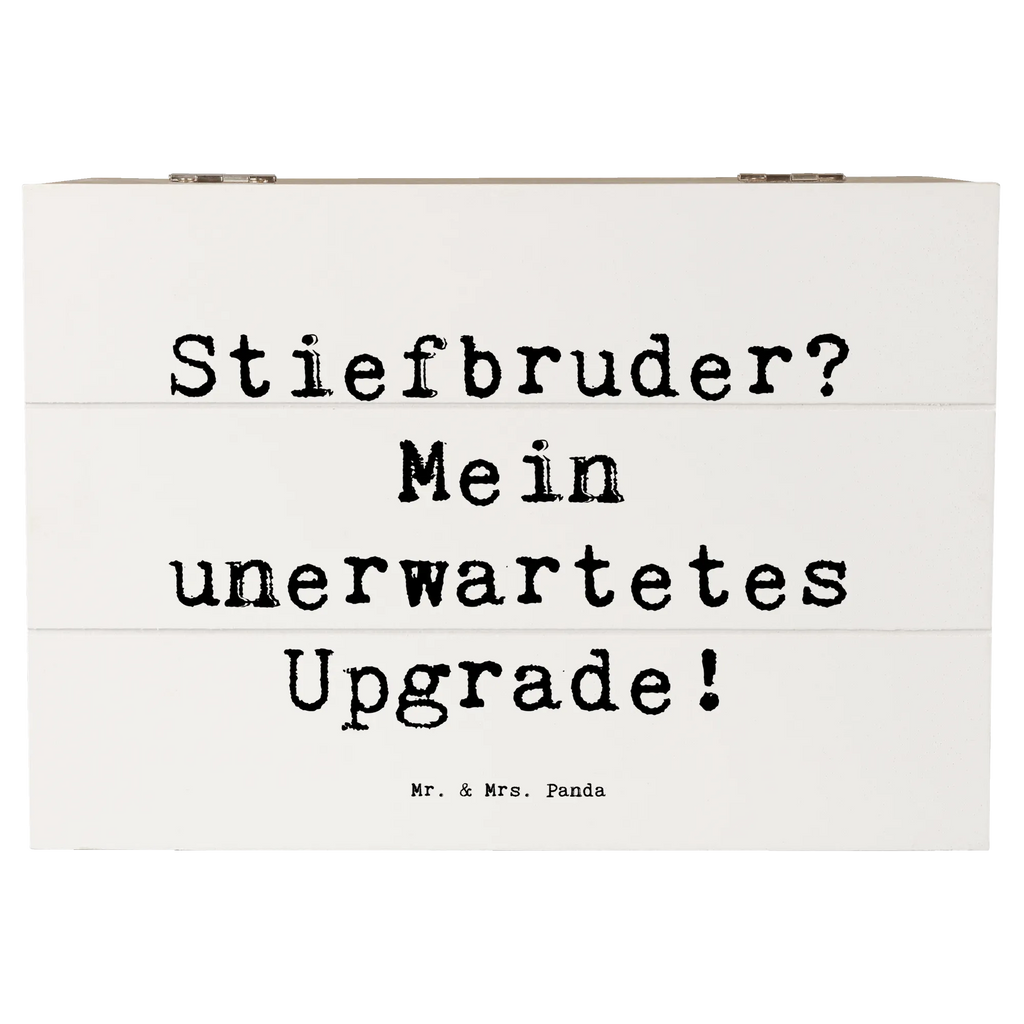 Holzkiste Spruch Stiefbruder Upgrade Holzkiste, Kiste, Schatzkiste, Truhe, Schatulle, XXL, Erinnerungsbox, Erinnerungskiste, Dekokiste, Aufbewahrungsbox, Geschenkbox, Geschenkdose, Familie, Vatertag, Muttertag, Bruder, Schwester, Mama, Papa, Oma, Opa