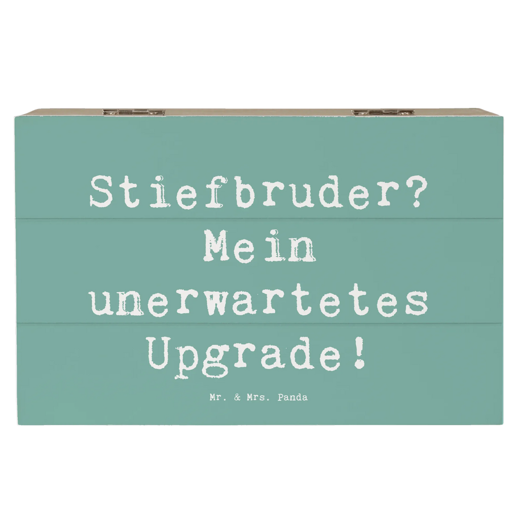 Holzkiste Spruch Stiefbruder Upgrade Holzkiste, Kiste, Schatzkiste, Truhe, Schatulle, XXL, Erinnerungsbox, Erinnerungskiste, Dekokiste, Aufbewahrungsbox, Geschenkbox, Geschenkdose, Familie, Vatertag, Muttertag, Bruder, Schwester, Mama, Papa, Oma, Opa