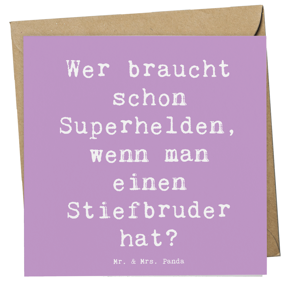 Deluxe Karte Spruch Stiefbruder Held Karte, Grußkarte, Klappkarte, Einladungskarte, Glückwunschkarte, Hochzeitskarte, Geburtstagskarte, Hochwertige Grußkarte, Hochwertige Klappkarte, Familie, Vatertag, Muttertag, Bruder, Schwester, Mama, Papa, Oma, Opa