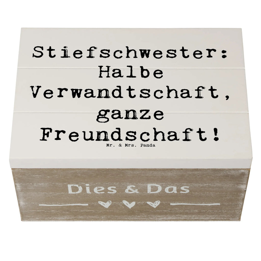 Holzkiste Spruch Stiefschwester Freundschaft Holzkiste, Kiste, Schatzkiste, Truhe, Schatulle, XXL, Erinnerungsbox, Erinnerungskiste, Dekokiste, Aufbewahrungsbox, Geschenkbox, Geschenkdose, Familie, Vatertag, Muttertag, Bruder, Schwester, Mama, Papa, Oma, Opa