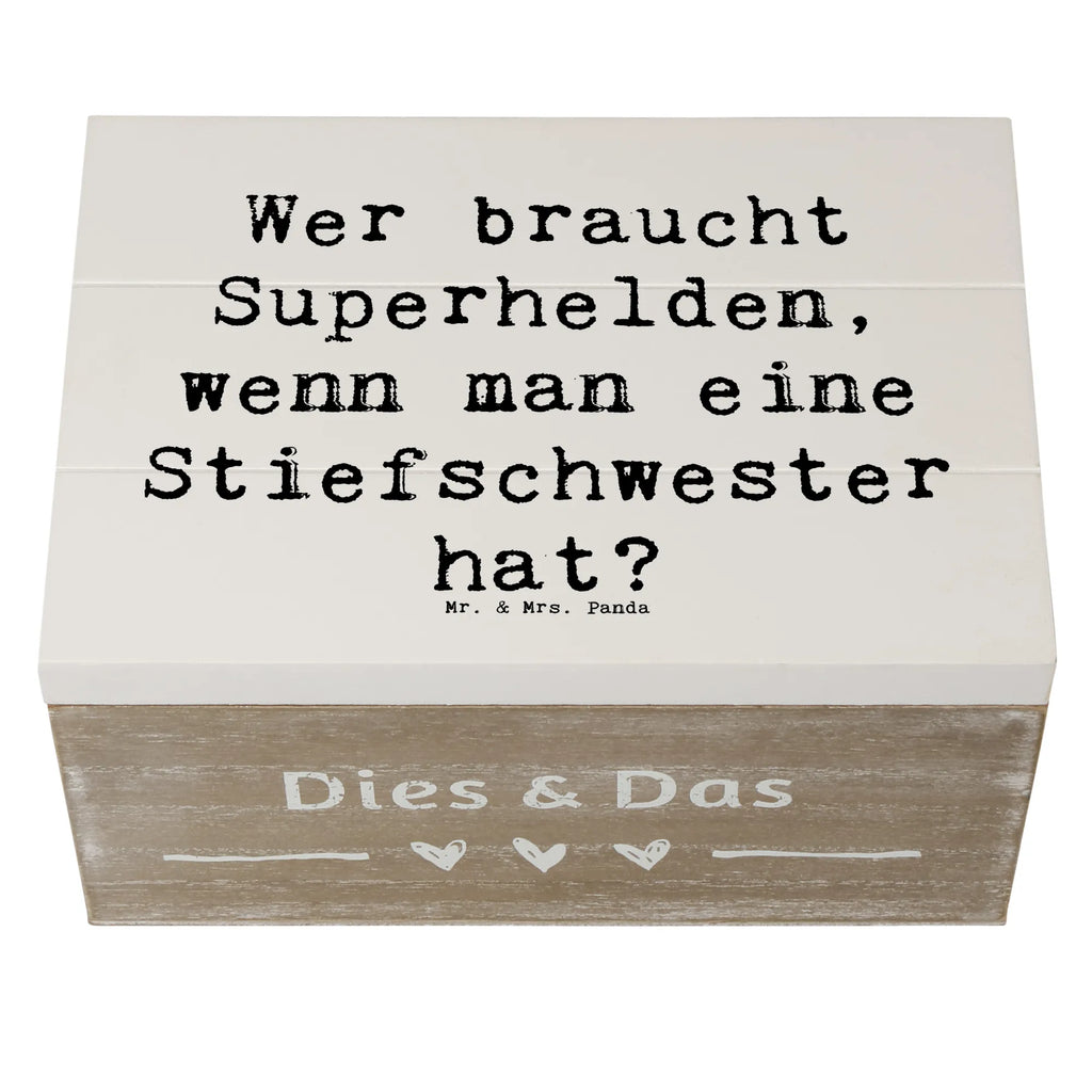 Holzkiste Spruch Stiefschwester Heldin Holzkiste, Kiste, Schatzkiste, Truhe, Schatulle, XXL, Erinnerungsbox, Erinnerungskiste, Dekokiste, Aufbewahrungsbox, Geschenkbox, Geschenkdose, Familie, Vatertag, Muttertag, Bruder, Schwester, Mama, Papa, Oma, Opa