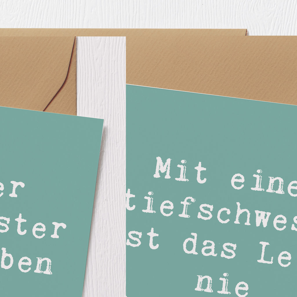 Deluxe Karte Spruch Stiefschwester Abenteuer Karte, Grußkarte, Klappkarte, Einladungskarte, Glückwunschkarte, Hochzeitskarte, Geburtstagskarte, Hochwertige Grußkarte, Hochwertige Klappkarte, Familie, Vatertag, Muttertag, Bruder, Schwester, Mama, Papa, Oma, Opa