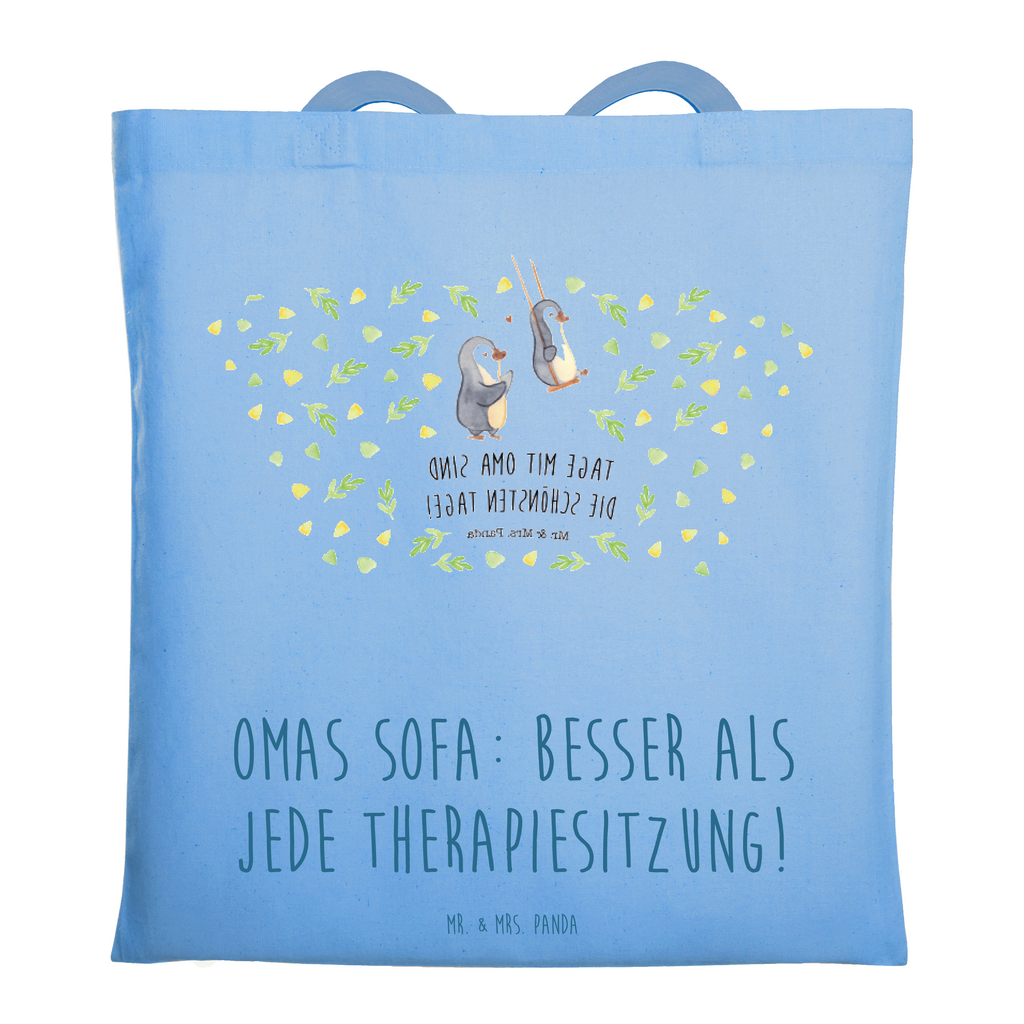 Tragetasche Omas Sofa: besser als jede Therapiesitzung! Beuteltasche, Beutel, Einkaufstasche, Jutebeutel, Stoffbeutel, Tasche, Shopper, Umhängetasche, Strandtasche, Schultertasche, Stofftasche, Tragetasche, Badetasche, Jutetasche, Einkaufstüte, Laptoptasche, Familie, Vatertag, Muttertag, Bruder, Schwester, Mama, Papa, Oma, Opa