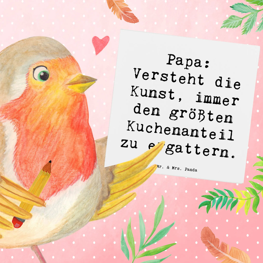 Deluxe Karte Spruch Papa Kuchenmeister Karte, Grußkarte, Klappkarte, Einladungskarte, Glückwunschkarte, Hochzeitskarte, Geburtstagskarte, Hochwertige Grußkarte, Hochwertige Klappkarte, Familie, Vatertag, Muttertag, Bruder, Schwester, Mama, Papa, Oma, Opa