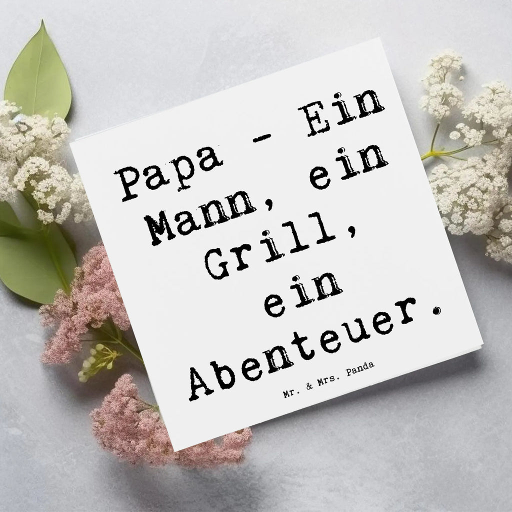 Deluxe Karte Spruch Papa Abenteuer Karte, Grußkarte, Klappkarte, Einladungskarte, Glückwunschkarte, Hochzeitskarte, Geburtstagskarte, Hochwertige Grußkarte, Hochwertige Klappkarte, Familie, Vatertag, Muttertag, Bruder, Schwester, Mama, Papa, Oma, Opa