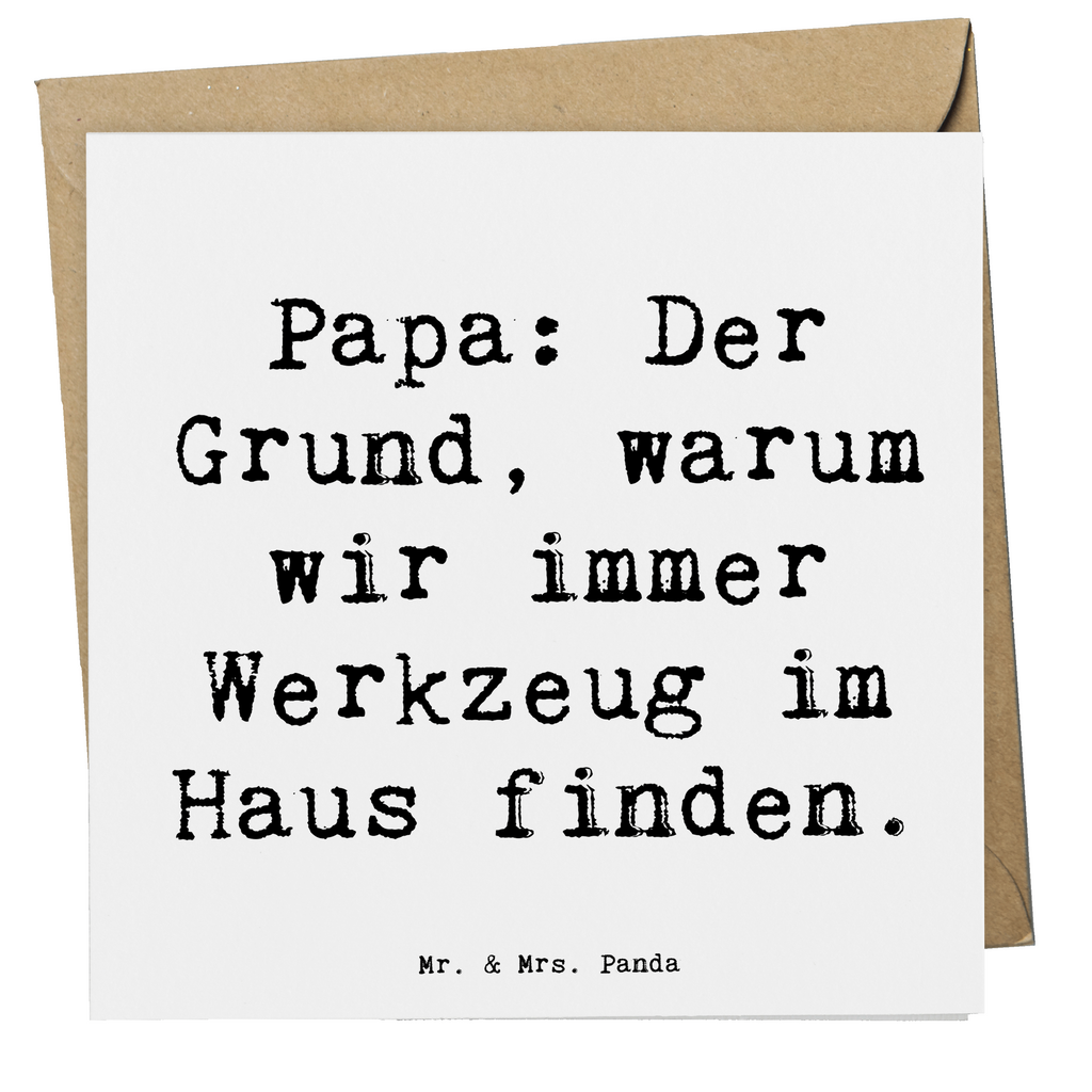 Deluxe Karte Spruch Papa Werkzeug Karte, Grußkarte, Klappkarte, Einladungskarte, Glückwunschkarte, Hochzeitskarte, Geburtstagskarte, Hochwertige Grußkarte, Hochwertige Klappkarte, Familie, Vatertag, Muttertag, Bruder, Schwester, Mama, Papa, Oma, Opa