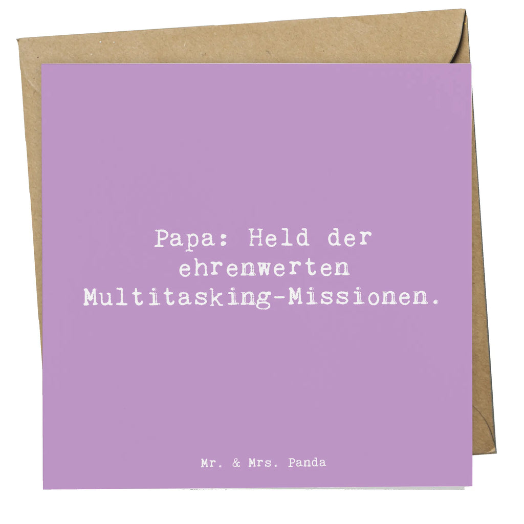 Deluxe Karte Spruch Papa Held Karte, Grußkarte, Klappkarte, Einladungskarte, Glückwunschkarte, Hochzeitskarte, Geburtstagskarte, Hochwertige Grußkarte, Hochwertige Klappkarte, Familie, Vatertag, Muttertag, Bruder, Schwester, Mama, Papa, Oma, Opa