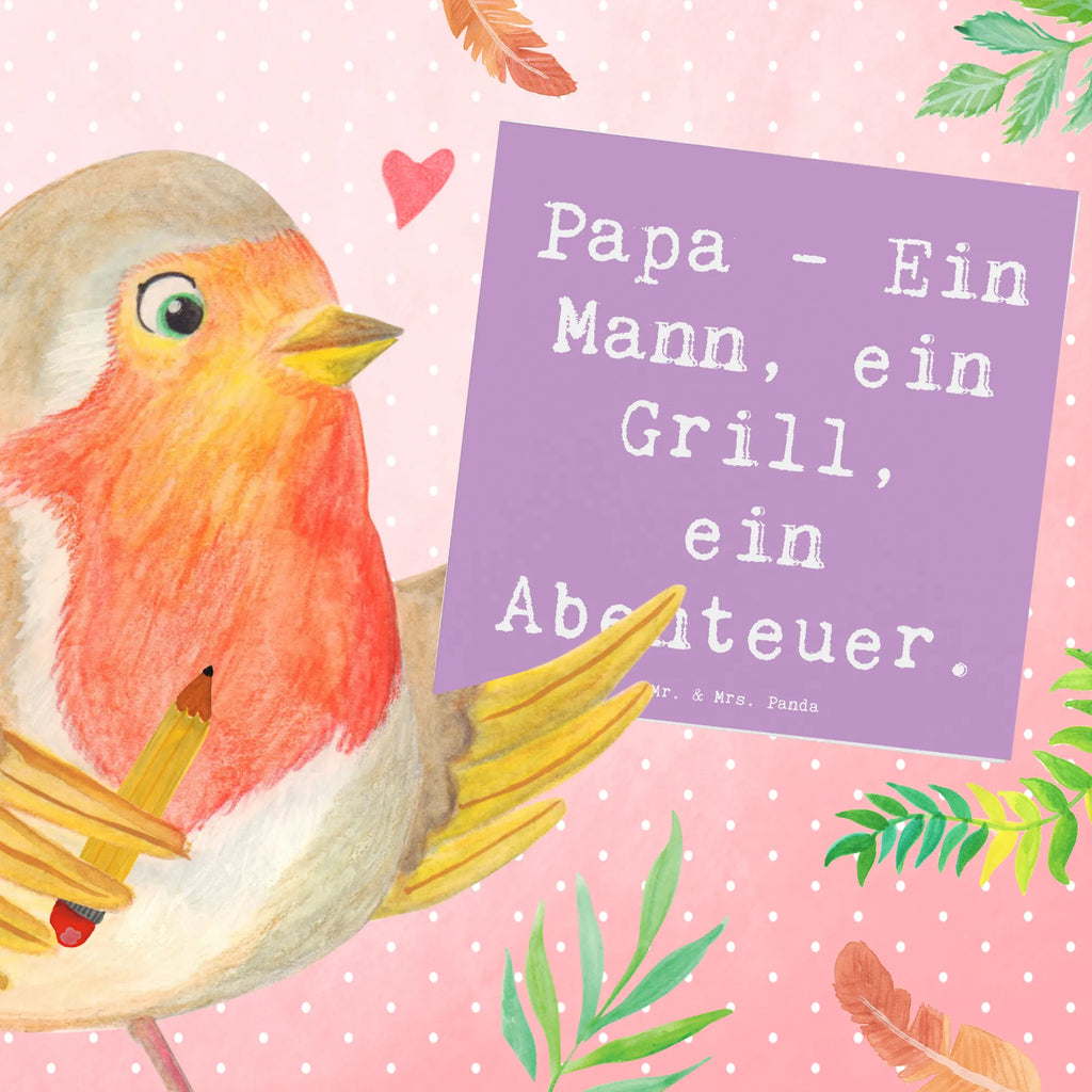 Deluxe Karte Spruch Papa Abenteuer Karte, Grußkarte, Klappkarte, Einladungskarte, Glückwunschkarte, Hochzeitskarte, Geburtstagskarte, Hochwertige Grußkarte, Hochwertige Klappkarte, Familie, Vatertag, Muttertag, Bruder, Schwester, Mama, Papa, Oma, Opa