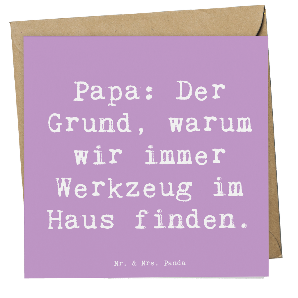 Deluxe Karte Spruch Papa Werkzeug Karte, Grußkarte, Klappkarte, Einladungskarte, Glückwunschkarte, Hochzeitskarte, Geburtstagskarte, Hochwertige Grußkarte, Hochwertige Klappkarte, Familie, Vatertag, Muttertag, Bruder, Schwester, Mama, Papa, Oma, Opa