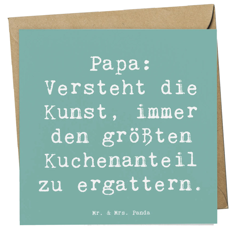 Deluxe Karte Spruch Papa Kuchenmeister Karte, Grußkarte, Klappkarte, Einladungskarte, Glückwunschkarte, Hochzeitskarte, Geburtstagskarte, Hochwertige Grußkarte, Hochwertige Klappkarte, Familie, Vatertag, Muttertag, Bruder, Schwester, Mama, Papa, Oma, Opa