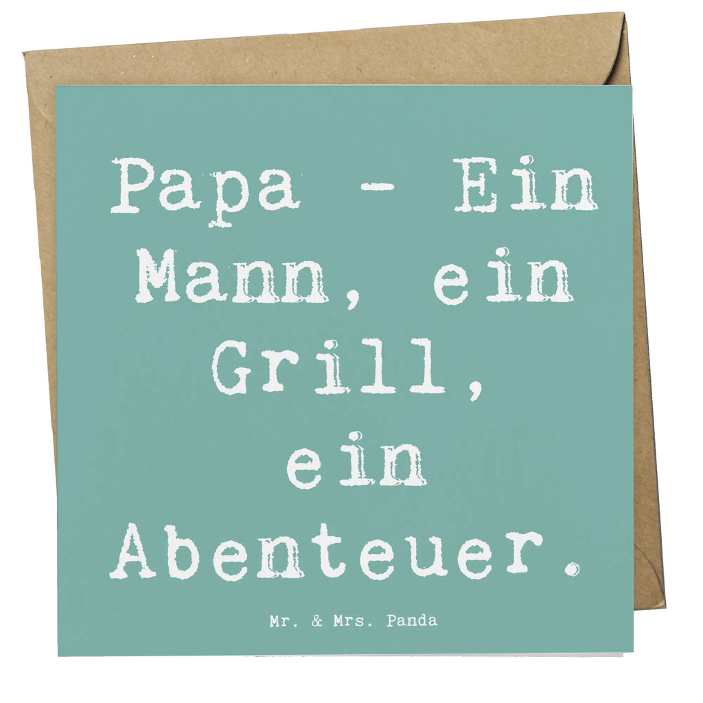 Deluxe Karte Spruch Papa Abenteuer Karte, Grußkarte, Klappkarte, Einladungskarte, Glückwunschkarte, Hochzeitskarte, Geburtstagskarte, Hochwertige Grußkarte, Hochwertige Klappkarte, Familie, Vatertag, Muttertag, Bruder, Schwester, Mama, Papa, Oma, Opa