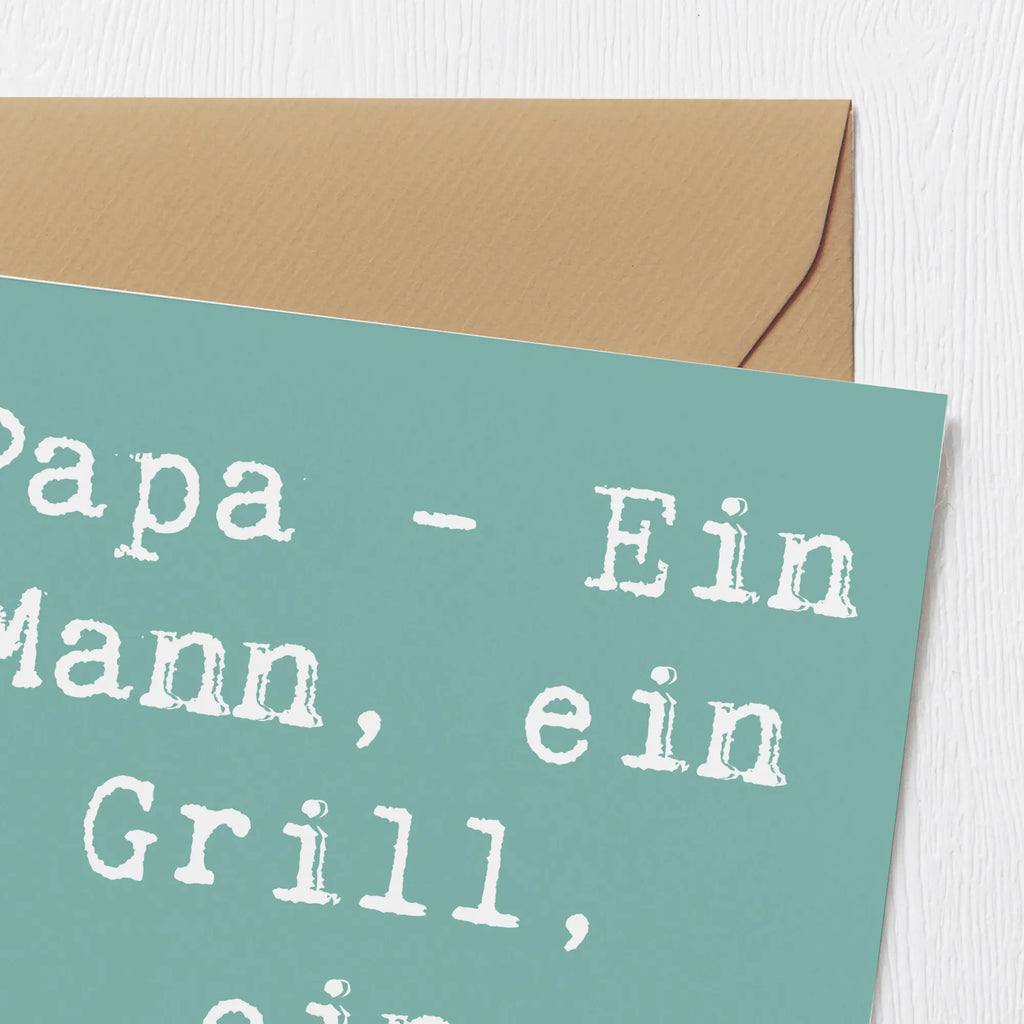 Deluxe Karte Spruch Papa Abenteuer Karte, Grußkarte, Klappkarte, Einladungskarte, Glückwunschkarte, Hochzeitskarte, Geburtstagskarte, Hochwertige Grußkarte, Hochwertige Klappkarte, Familie, Vatertag, Muttertag, Bruder, Schwester, Mama, Papa, Oma, Opa