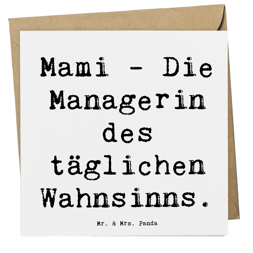 Deluxe Karte Spruch Mami Managerin Karte, Grußkarte, Klappkarte, Einladungskarte, Glückwunschkarte, Hochzeitskarte, Geburtstagskarte, Hochwertige Grußkarte, Hochwertige Klappkarte, Familie, Vatertag, Muttertag, Bruder, Schwester, Mama, Papa, Oma, Opa