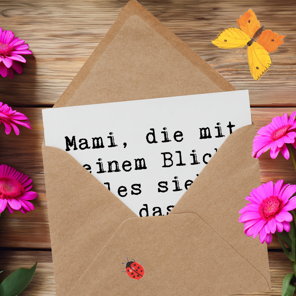 Deluxe Karte Spruch Mami Superkraft Karte, Grußkarte, Klappkarte, Einladungskarte, Glückwunschkarte, Hochzeitskarte, Geburtstagskarte, Hochwertige Grußkarte, Hochwertige Klappkarte, Familie, Vatertag, Muttertag, Bruder, Schwester, Mama, Papa, Oma, Opa