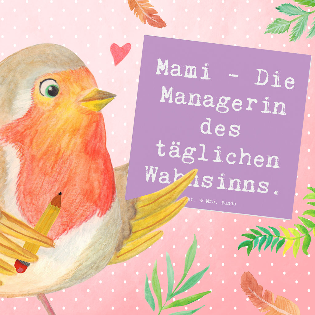 Deluxe Karte Spruch Mami Managerin Karte, Grußkarte, Klappkarte, Einladungskarte, Glückwunschkarte, Hochzeitskarte, Geburtstagskarte, Hochwertige Grußkarte, Hochwertige Klappkarte, Familie, Vatertag, Muttertag, Bruder, Schwester, Mama, Papa, Oma, Opa