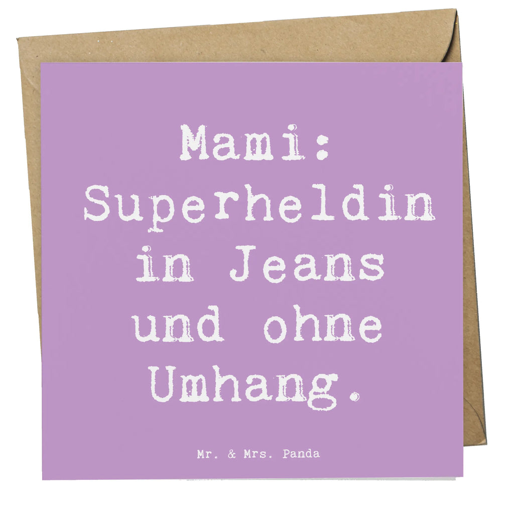 Deluxe Karte Spruch Mami Superheldin Karte, Grußkarte, Klappkarte, Einladungskarte, Glückwunschkarte, Hochzeitskarte, Geburtstagskarte, Hochwertige Grußkarte, Hochwertige Klappkarte, Familie, Vatertag, Muttertag, Bruder, Schwester, Mama, Papa, Oma, Opa