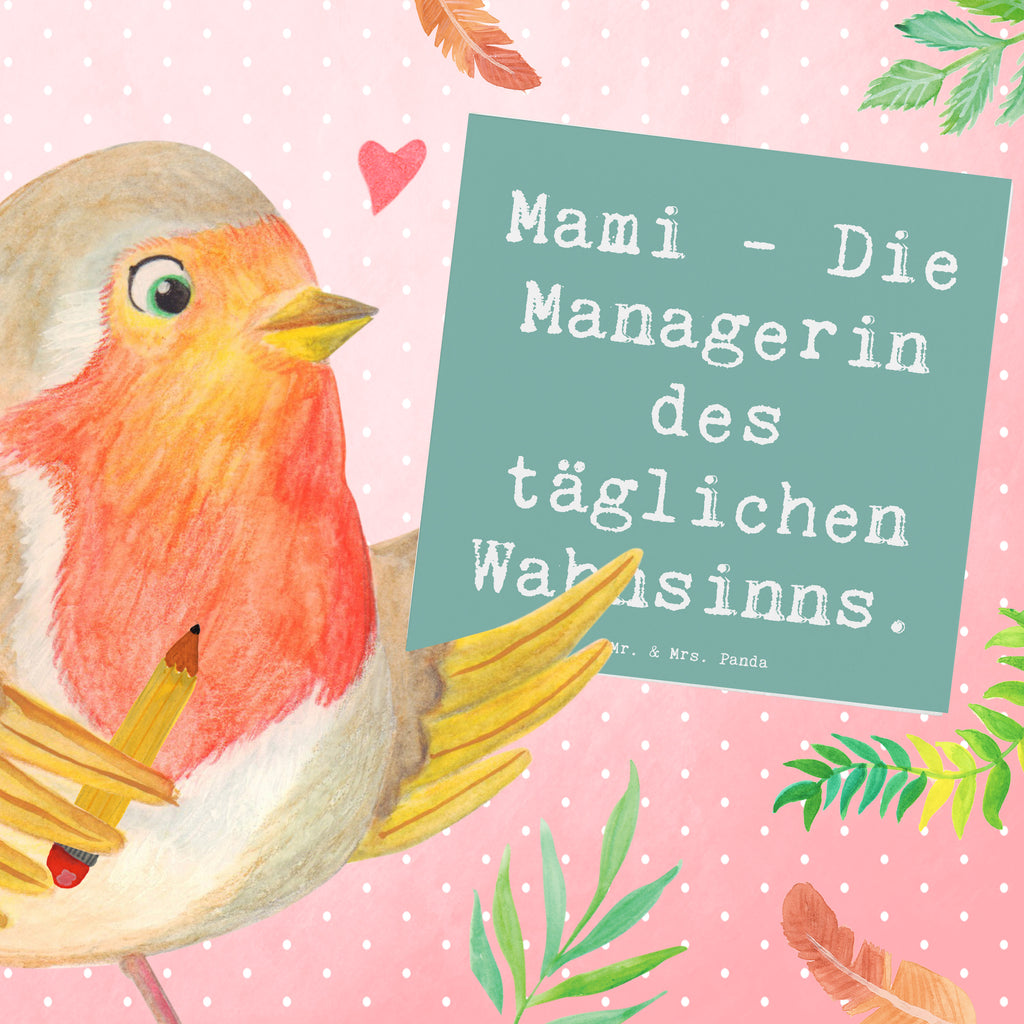 Deluxe Karte Spruch Mami Managerin Karte, Grußkarte, Klappkarte, Einladungskarte, Glückwunschkarte, Hochzeitskarte, Geburtstagskarte, Hochwertige Grußkarte, Hochwertige Klappkarte, Familie, Vatertag, Muttertag, Bruder, Schwester, Mama, Papa, Oma, Opa