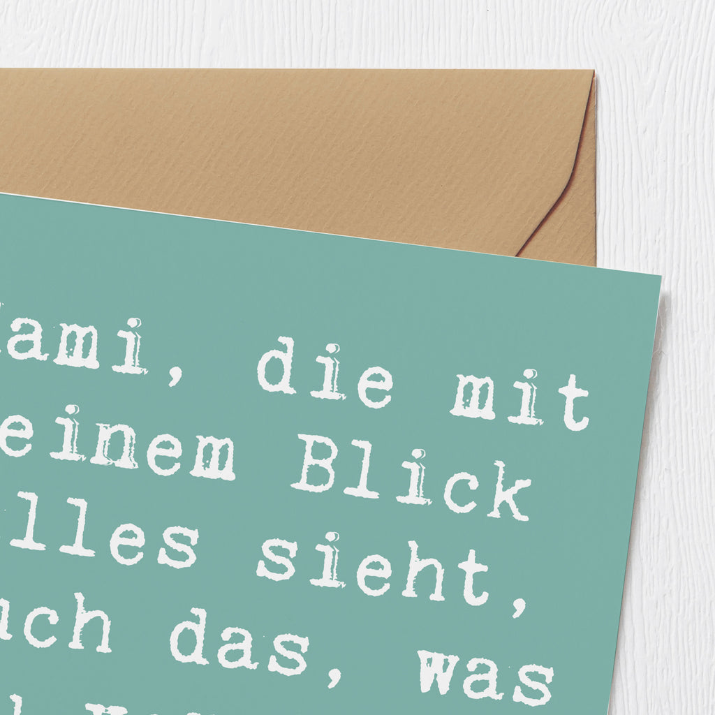 Deluxe Karte Spruch Mami Superkraft Karte, Grußkarte, Klappkarte, Einladungskarte, Glückwunschkarte, Hochzeitskarte, Geburtstagskarte, Hochwertige Grußkarte, Hochwertige Klappkarte, Familie, Vatertag, Muttertag, Bruder, Schwester, Mama, Papa, Oma, Opa