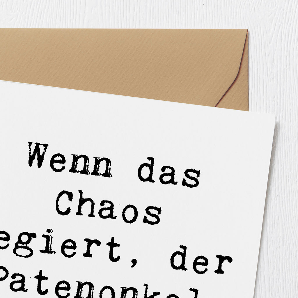 Deluxe Karte Spruch Patenonkel Held Karte, Grußkarte, Klappkarte, Einladungskarte, Glückwunschkarte, Hochzeitskarte, Geburtstagskarte, Hochwertige Grußkarte, Hochwertige Klappkarte, Familie, Vatertag, Muttertag, Bruder, Schwester, Mama, Papa, Oma, Opa