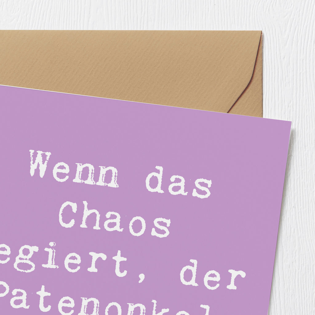 Deluxe Karte Spruch Patenonkel Held Karte, Grußkarte, Klappkarte, Einladungskarte, Glückwunschkarte, Hochzeitskarte, Geburtstagskarte, Hochwertige Grußkarte, Hochwertige Klappkarte, Familie, Vatertag, Muttertag, Bruder, Schwester, Mama, Papa, Oma, Opa