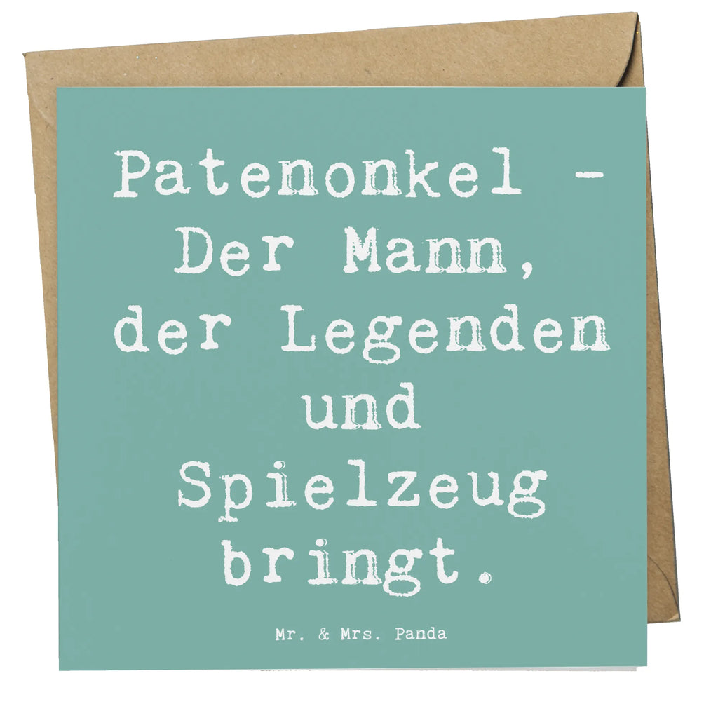 Deluxe Karte Spruch Patenonkel Geschenk Karte, Grußkarte, Klappkarte, Einladungskarte, Glückwunschkarte, Hochzeitskarte, Geburtstagskarte, Hochwertige Grußkarte, Hochwertige Klappkarte, Familie, Vatertag, Muttertag, Bruder, Schwester, Mama, Papa, Oma, Opa