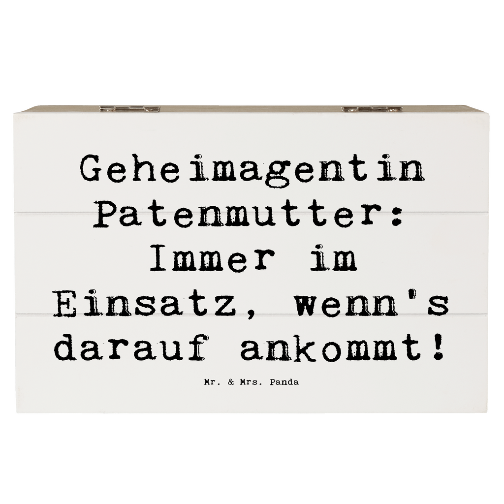 Holzkiste Spruch Geheimagentin Patenmutter Holzkiste, Kiste, Schatzkiste, Truhe, Schatulle, XXL, Erinnerungsbox, Erinnerungskiste, Dekokiste, Aufbewahrungsbox, Geschenkbox, Geschenkdose, Familie, Vatertag, Muttertag, Bruder, Schwester, Mama, Papa, Oma, Opa