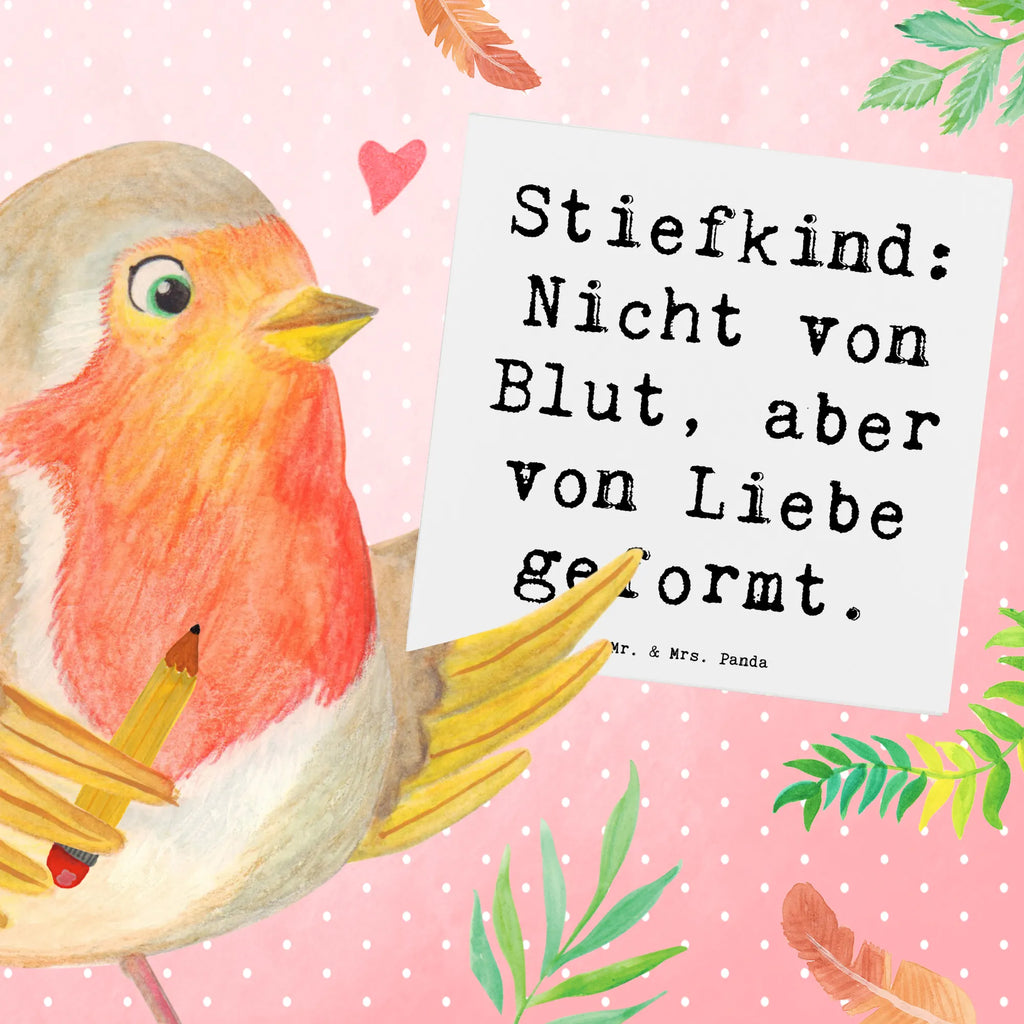 Deluxe Karte Spruch Stiefkind von Liebe Karte, Grußkarte, Klappkarte, Einladungskarte, Glückwunschkarte, Hochzeitskarte, Geburtstagskarte, Hochwertige Grußkarte, Hochwertige Klappkarte, Familie, Vatertag, Muttertag, Bruder, Schwester, Mama, Papa, Oma, Opa