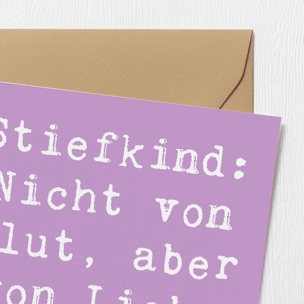 Deluxe Karte Spruch Stiefkind von Liebe Karte, Grußkarte, Klappkarte, Einladungskarte, Glückwunschkarte, Hochzeitskarte, Geburtstagskarte, Hochwertige Grußkarte, Hochwertige Klappkarte, Familie, Vatertag, Muttertag, Bruder, Schwester, Mama, Papa, Oma, Opa