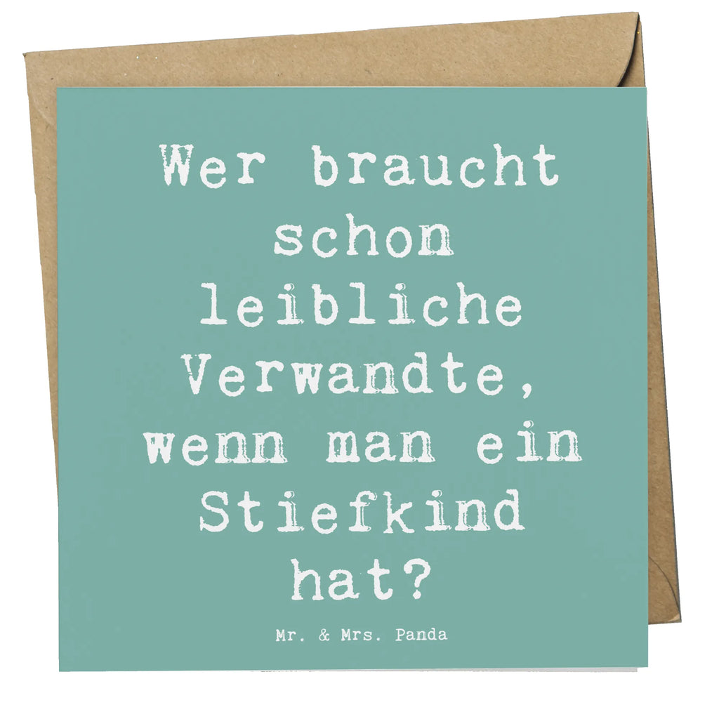 Deluxe Karte Spruch Stiefkindliebe Karte, Grußkarte, Klappkarte, Einladungskarte, Glückwunschkarte, Hochzeitskarte, Geburtstagskarte, Hochwertige Grußkarte, Hochwertige Klappkarte, Familie, Vatertag, Muttertag, Bruder, Schwester, Mama, Papa, Oma, Opa