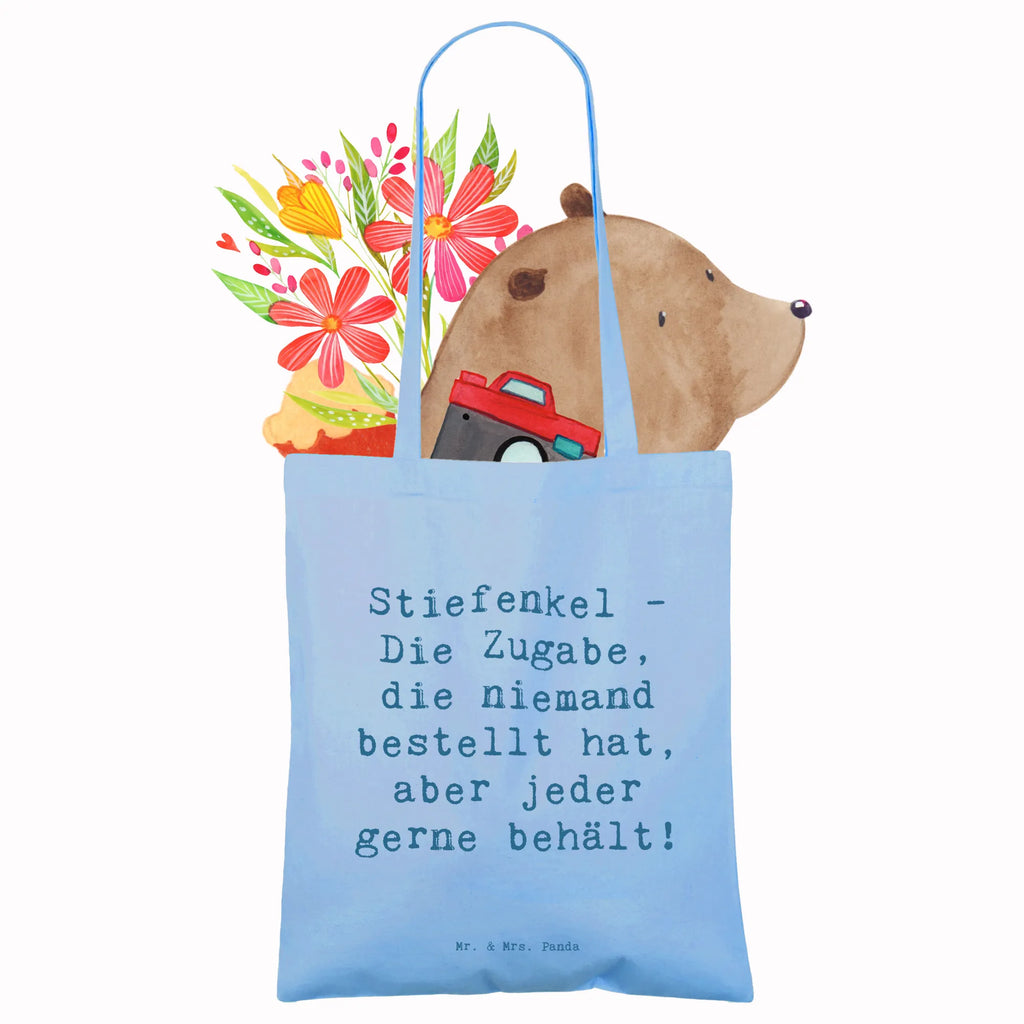 Tragetasche Spruch Stiefenkel Freude Beuteltasche, Beutel, Einkaufstasche, Jutebeutel, Stoffbeutel, Tasche, Shopper, Umhängetasche, Strandtasche, Schultertasche, Stofftasche, Tragetasche, Badetasche, Jutetasche, Einkaufstüte, Laptoptasche, Familie, Vatertag, Muttertag, Bruder, Schwester, Mama, Papa, Oma, Opa