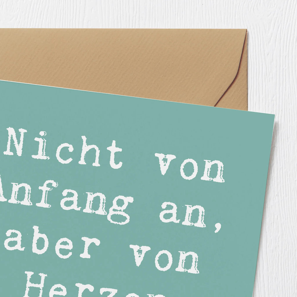 Deluxe Karte Spruch Adoptivkind von Herzen Karte, Grußkarte, Klappkarte, Einladungskarte, Glückwunschkarte, Hochzeitskarte, Geburtstagskarte, Hochwertige Grußkarte, Hochwertige Klappkarte, Familie, Vatertag, Muttertag, Bruder, Schwester, Mama, Papa, Oma, Opa