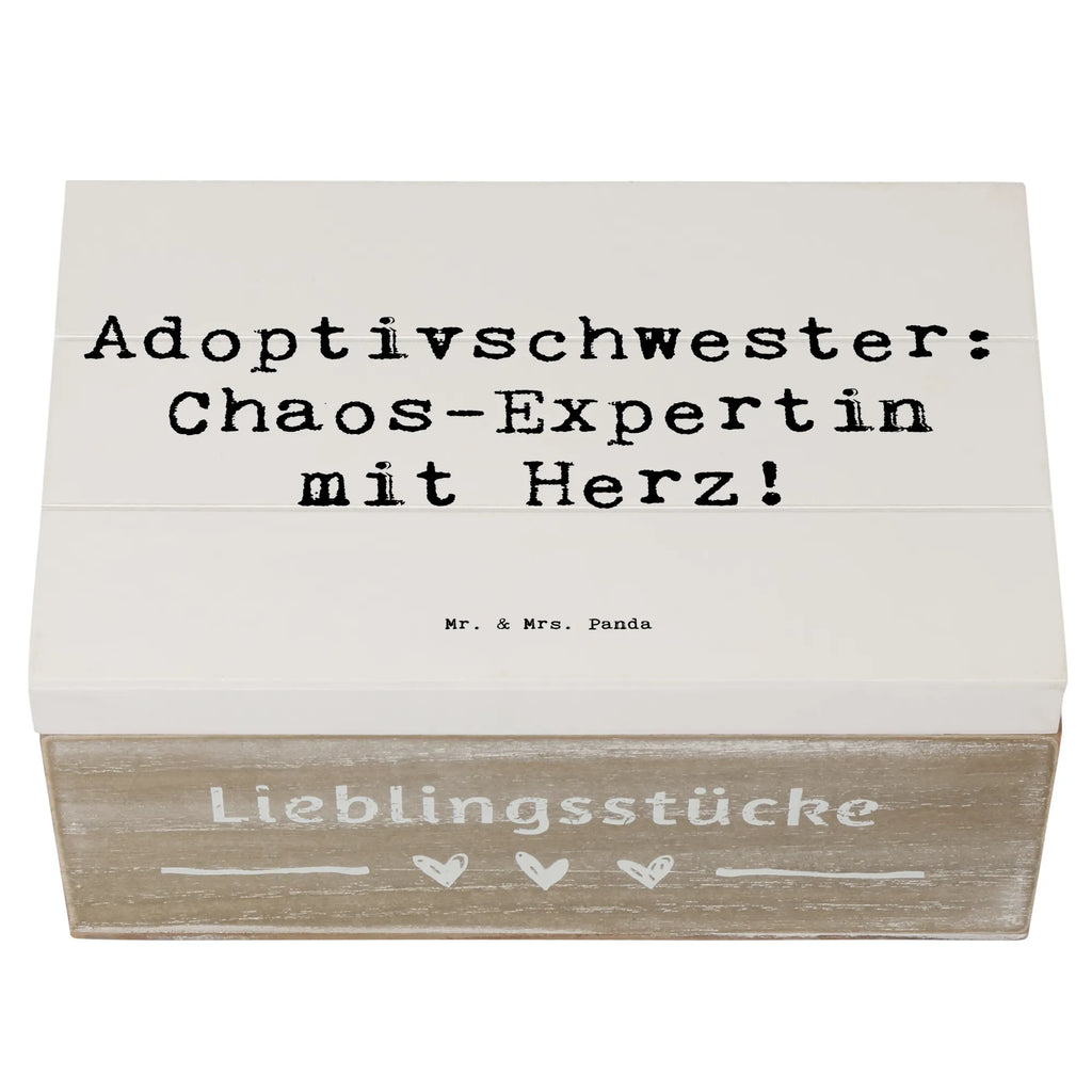 Holzkiste Spruch Adoptivschwester Chaos Holzkiste, Kiste, Schatzkiste, Truhe, Schatulle, XXL, Erinnerungsbox, Erinnerungskiste, Dekokiste, Aufbewahrungsbox, Geschenkbox, Geschenkdose, Familie, Vatertag, Muttertag, Bruder, Schwester, Mama, Papa, Oma, Opa