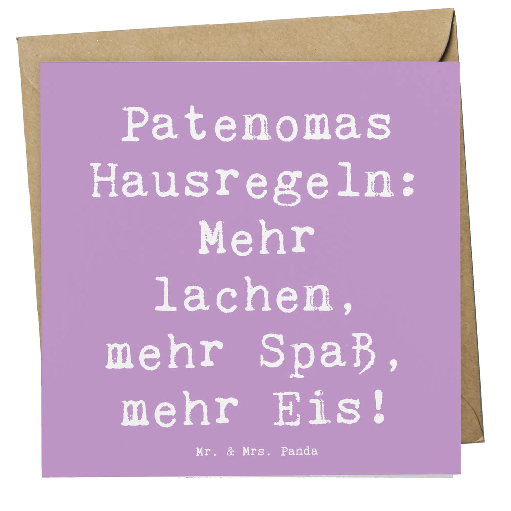 Deluxe Karte Spruch Patenoma Hausregeln Karte, Grußkarte, Klappkarte, Einladungskarte, Glückwunschkarte, Hochzeitskarte, Geburtstagskarte, Hochwertige Grußkarte, Hochwertige Klappkarte, Familie, Vatertag, Muttertag, Bruder, Schwester, Mama, Papa, Oma, Opa