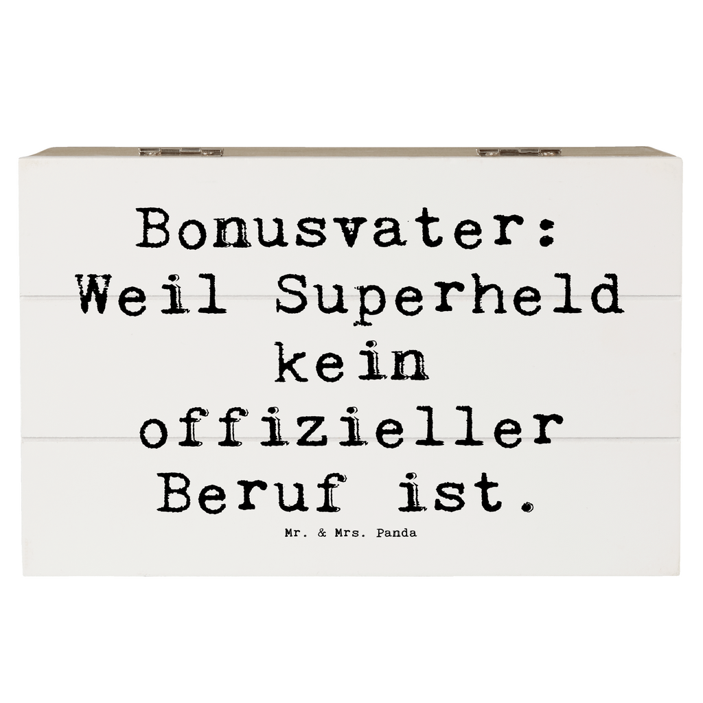 Holzkiste Spruch Bonusvater Superheld Holzkiste, Kiste, Schatzkiste, Truhe, Schatulle, XXL, Erinnerungsbox, Erinnerungskiste, Dekokiste, Aufbewahrungsbox, Geschenkbox, Geschenkdose, Familie, Vatertag, Muttertag, Bruder, Schwester, Mama, Papa, Oma, Opa