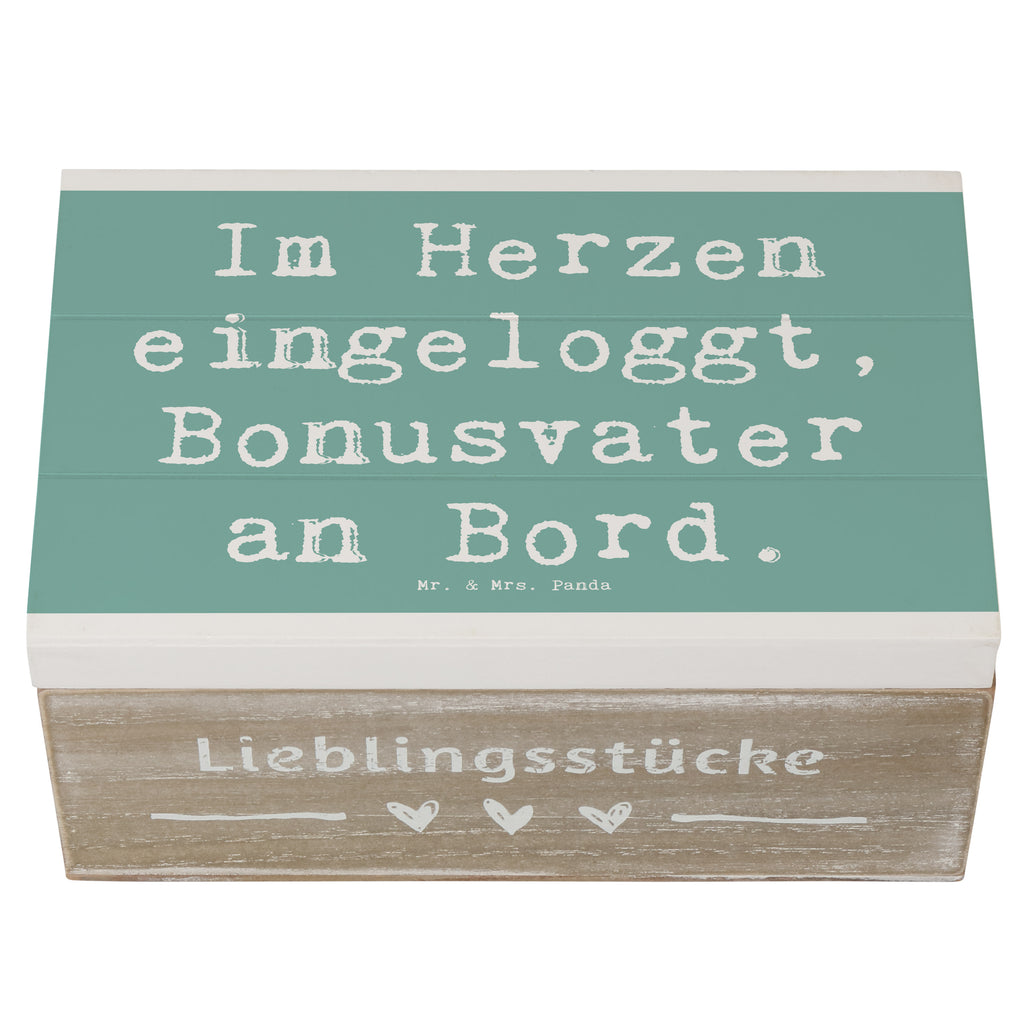 Holzkiste Spruch Bonusvater Herz Holzkiste, Kiste, Schatzkiste, Truhe, Schatulle, XXL, Erinnerungsbox, Erinnerungskiste, Dekokiste, Aufbewahrungsbox, Geschenkbox, Geschenkdose, Familie, Vatertag, Muttertag, Bruder, Schwester, Mama, Papa, Oma, Opa